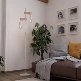 Eglo 44083 - Lampa stojąca TOWNSHEND 2xE27/10W/230V biała