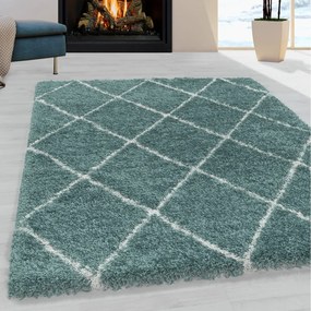 Dywan shaggy Alvor Romby niebieski 240 cm x 340 cm