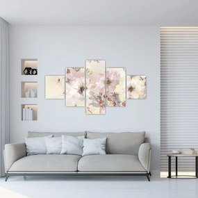 Obraz - Kwiaty malarstwo (125x70 cm)