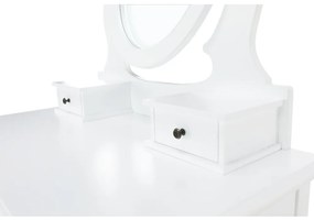 Ozdobny stolik ze stołkiem LINET NEW, biały