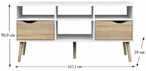 Stolik pod telewizor OSLO 75391, biały