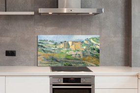 Szklany Panel Domy w Prowansji - Paul Cézanne