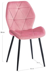 Krzeso Sesel Velvet z czarnymi nogami