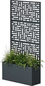 Metalowa pergola z donicą Rose 90 × 30 × 180 cm, kolor antracyt