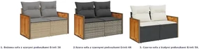 Sofa ogrodowa z szarymi poduszkami Lupuxi
