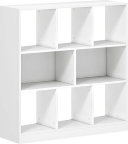 HOMCOM Regał książkowy, stojący, 8 półek, 97,5 x 30 x 100 cm, Biały