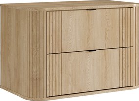 Szafka łazienkowa wisząca pod umywalkę - Kolor jasny naturalny - 80 cm - FILOR