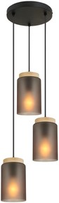 LAMPA SUFITOWA WISZĄCA APP1811-3CPR Frosted Grey