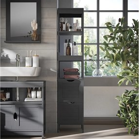 Szafka łazienkowa szary 30x30x144 vilda