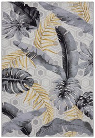 Dywan zewnętrzny Flair Liście szaro-zielone 80 cm x 165 cm