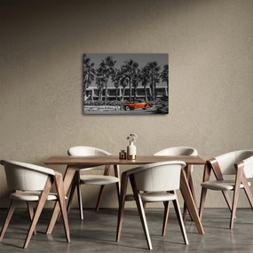 Obraz - Retro czerwony samochód (70x50 cm)