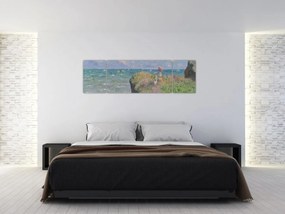 Obraz - Claude Monet, Cliff Walk at Pourville, reprodukcje (170x50 cm)