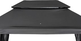 Huśtawka Ogrodowa CARMEN Szara/Czarna Nowoczesna