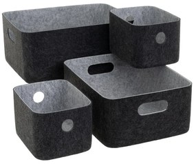 Tekstylne koszyki zestaw 4 szt. 36x27x16 cm – Casa Selección