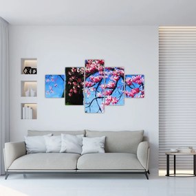 Obraz malowanego kwiatu wiśni (125x70 cm)