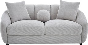 Kanapa 2-osobowa z tkaniny teksturowanej w kolorze  z jasnoszarym NAFEKI