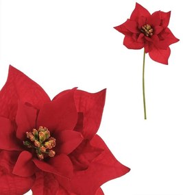 Zestaw poinsecji kwiat na łodydze, 2 szt., czerwony, 32 cm