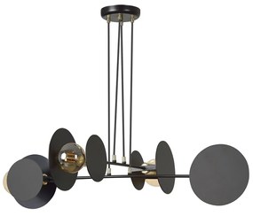 Czarna industrialna lampa wisząca - D027-Coriso