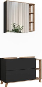 Zestaw mebli łazienkowych sonoma/antracyt 100x35x65 karen