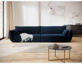 Ciemnoniebieska aksamitna sofa 248 cm Vanda – Mazzini Sofas