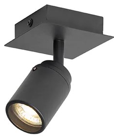 Nowoczesny reflektor łazienkowy czarny kwadratowy IP44 - Ducha