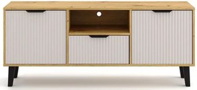 Szafka RTV na nóżkach dąb artisan + kaszmir D8-E04