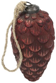 Bombka Vintage Cone 16 cm red