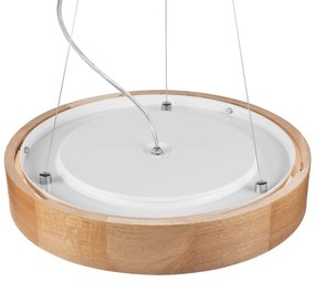Brązowa lampa wisząca ze szklanym kloszem ø 47 cm Eveline – LAMKUR