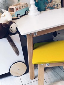 Stołek dziecięcy biały WOODY PURE