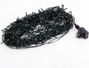 Świąteczne oświetlenie - 5 m,50LED, zimna biel, przewód ziel