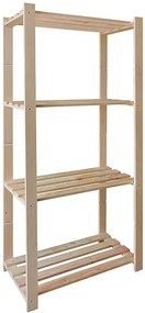 Regał z półkami z drewna sosny P1-C34