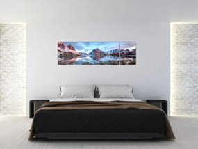 Obraz - Wschód słońca nad Reine (170x50 cm)