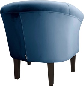 Fotel Milo tkanina Welur wygodny fotel tapicerowany do salonu i sypialni : Kolor nogi - Venge, Kolor tkaniny - VELVET - MG33, Wysokość nogi - 20 cm