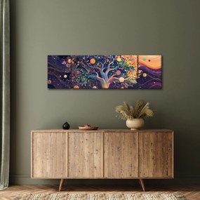 Obraz – Fioletowe drzewo pełne energii (170x50 cm)