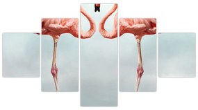 Obraz dwóch flamingów (125x70 cm)