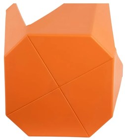 Pomarańczowy plastikowy stołek Cherish – Leitmotiv