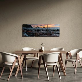 Obraz - krajobraz w Nowej Zelandii (z zegarem) (90x30 cm)
