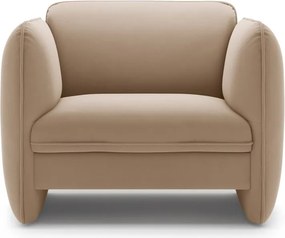 Brązowy aksamitny fotel Georgia – Micadoni