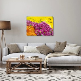 Obraz na szkle - różowy kwiat (70x50 cm)