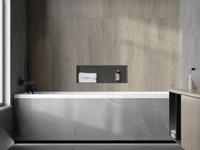 Mexen X-Wall-NR półka wnękowa bez kołnierza 60 x 20 cm, gun gray szczotkowany - 19E1602010