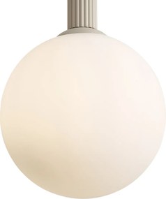 Skandynawska Lampa Wisząca Beżowa z Opalowym Szkłem - Polly