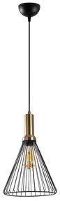 Czarna lampa wisząca z metalowym kloszem ø 24 cm Dear – Opviq lights