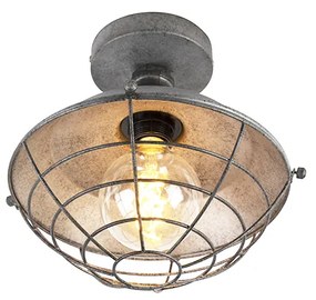 Industrialna lampa sufitowa antyczne srebro 25,5 cm - CoursePrzemysłowy Oswietlenie wewnetrzne