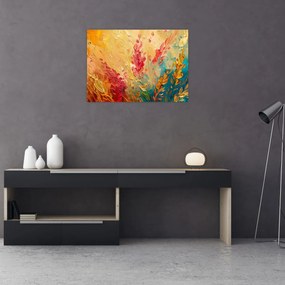 Obraz na szkle - Malowanie pola (70x50 cm)