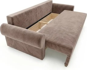 Sofa z Funkcją Spania RELON Beżowa Glamour