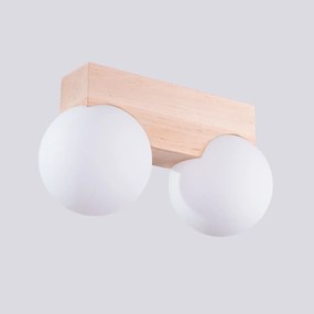 Plafon BULBO 2 naturalne drewno SOLLUX  LIGHTING