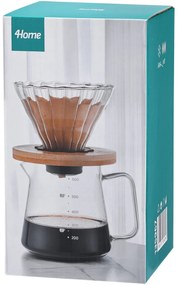 4Home Zestaw do parzenia kawy przelewowej Dripper, 600 ml