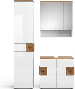 Zestaw mebli łazienkowych biały 73x37x64 eden