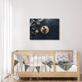 Obraz na szkle - deser na stole (70x50 cm)