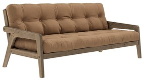 Brązowa rozkładana sofa 204 cm Grab – Karup Design